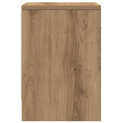 Comodini 2 pz con Cassetto Rovere Artigianale 39x28x41 cm