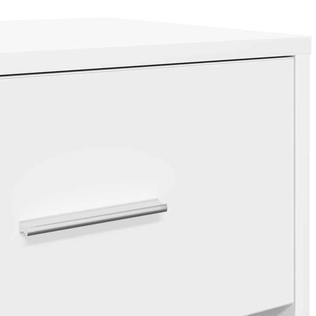Comodini 2 pz con Cassetto Bianco 40x34x50 cm
