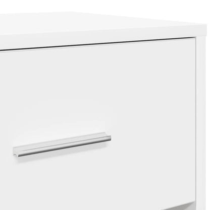 Comodini 2 pz con Cassetto Bianco 40x34x50 cm