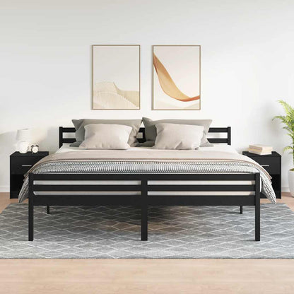 Comodini 2 pz con Cassetto Nero 40x34x50 cm - homemem39