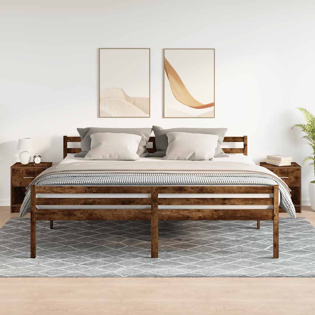 Comodini 2 pz con Cassetto Rovere Fumo 40x34x50 cm - homemem39