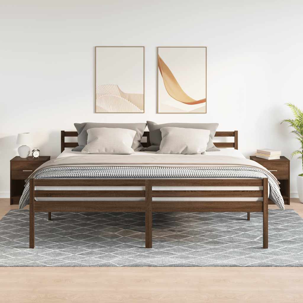 Comodini 2 pz con Cassetto Rovere Marrone 40x34x50 cm - homemem39