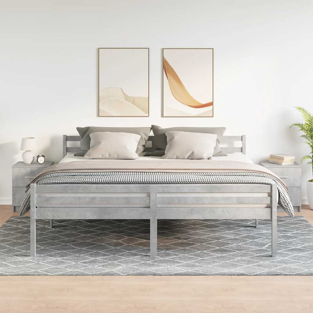 Comodini 2 pz con 2 Cassetti Grigio Cemento 40x36x50 cm - homemem39