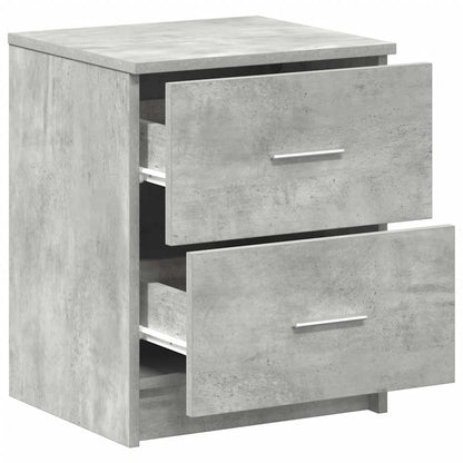 Comodini 2 pz con 2 Cassetti Grigio Cemento 40x36x50 cm - homemem39