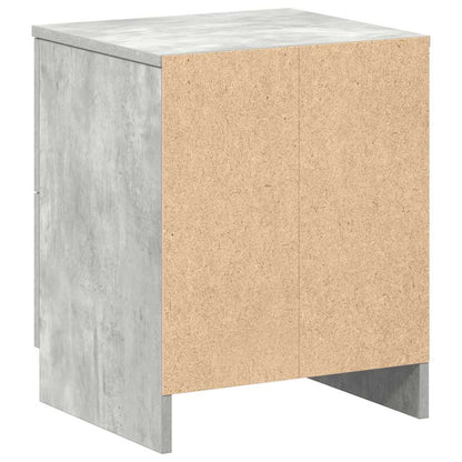 Comodini 2 pz con 2 Cassetti Grigio Cemento 40x36x50 cm - homemem39