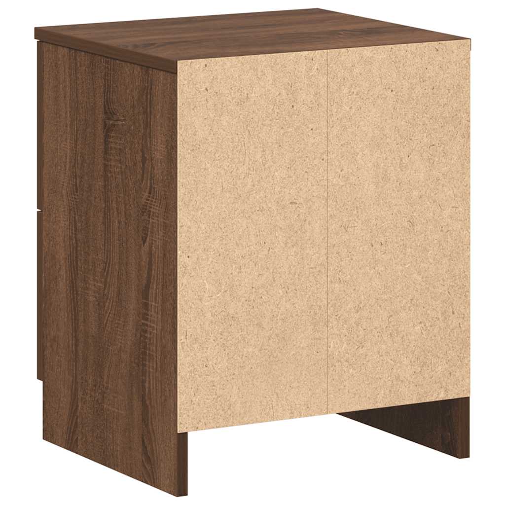 Comodini 2 pz con 2 Cassetti Rovere Marrone 40x36x50 cm - homemem39