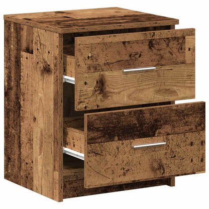 Comodino con 2 Cassetti Legno Antico 40x36x50 cm - homemem39