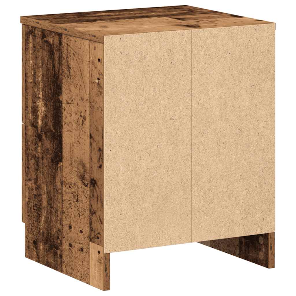Comodino con 2 Cassetti Legno Antico 40x36x50 cm - homemem39