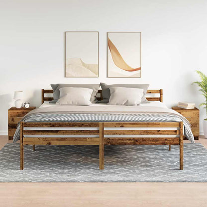 Comodini 2 pz con 2 Cassetti Legno Antico 40x36x50 cm - homemem39