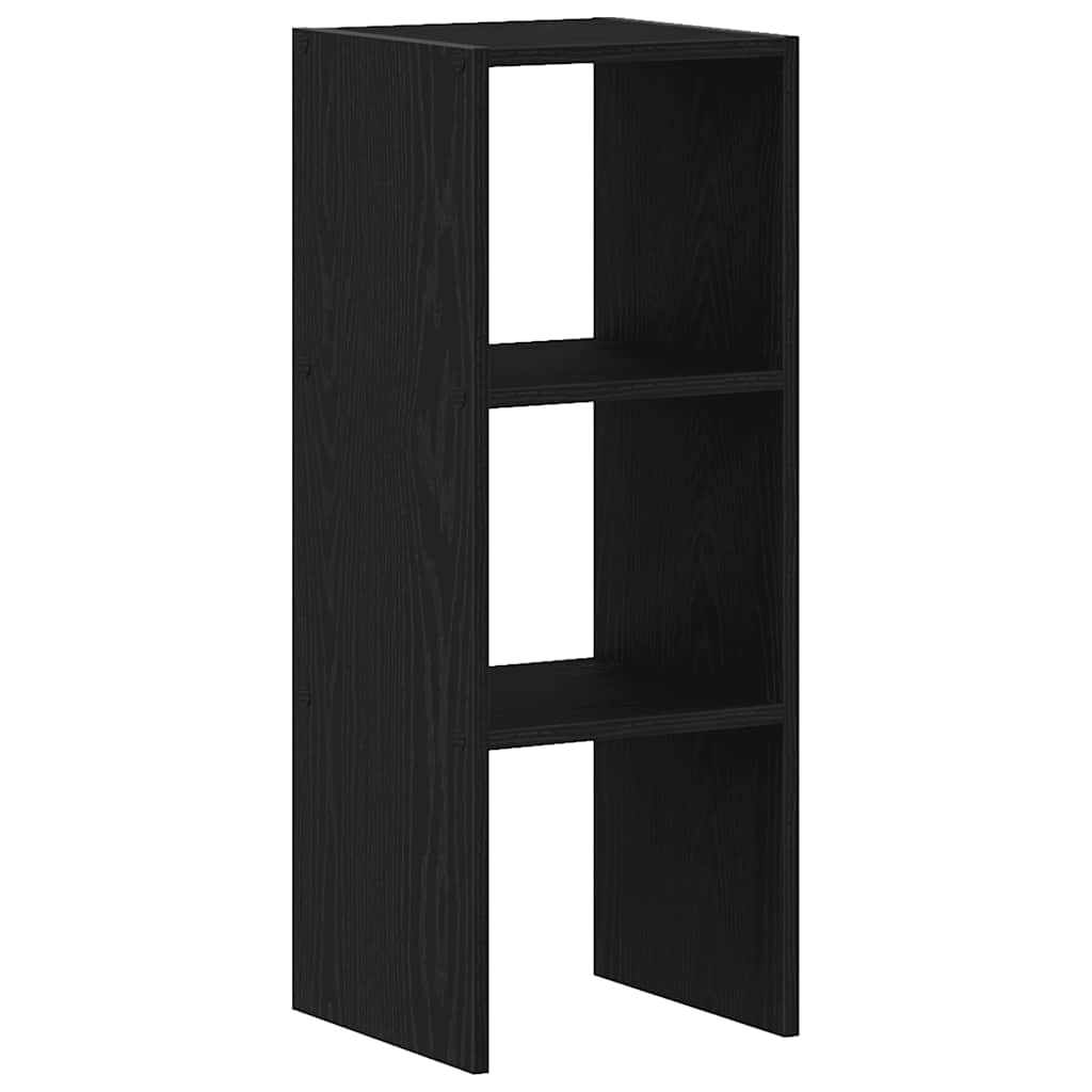 Libreria Impilabili Rovere Nero 30x30x80 cm Legno Multistrato | homemem39