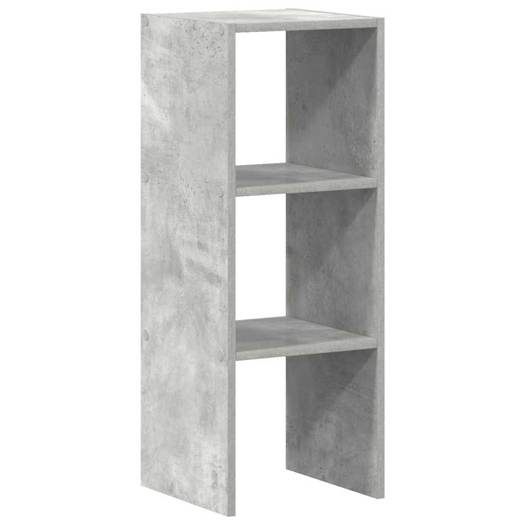 Libreria Impilabili Grigio Cemento 30x30x80cm Legno Multistrato | homemem39