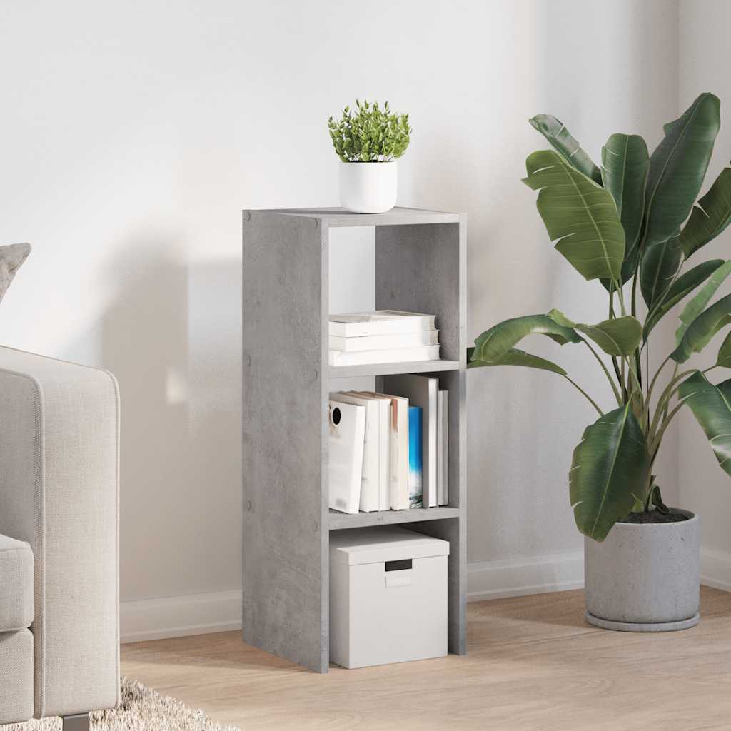 Libreria Impilabili Grigio Cemento 30x30x80cm Legno Multistrato | homemem39