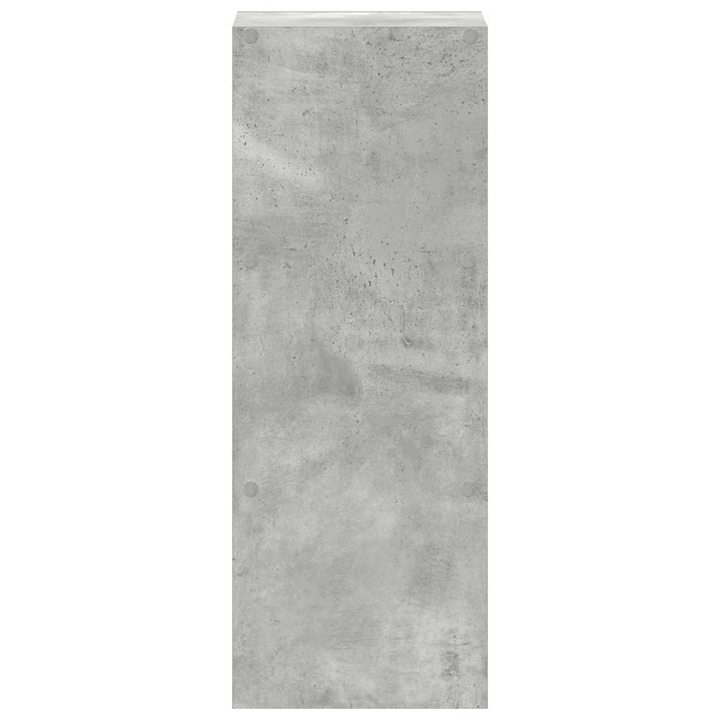 Libreria Impilabili Grigio Cemento 30x30x80cm Legno Multistrato | homemem39
