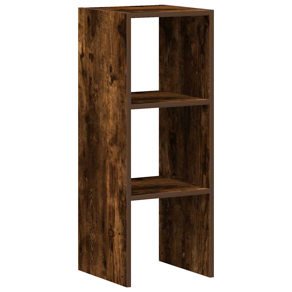 Libreria Impilabili Rovere Fumo 30x30x80 cm Legno Multistrato | homemem39