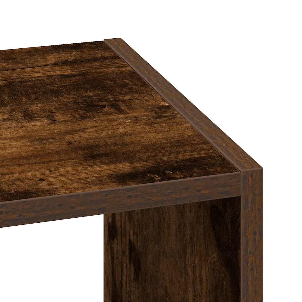 Libreria Impilabili Rovere Fumo 30x30x80 cm Legno Multistrato | homemem39