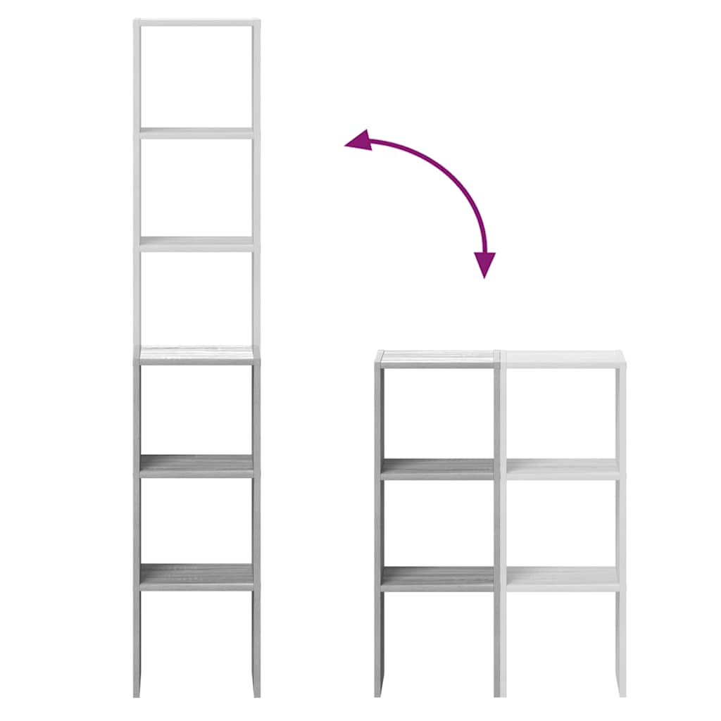 Librerie 2 pz Impilabili Grigio Sonoma 30x30x80cm in Truciolato | homemem39