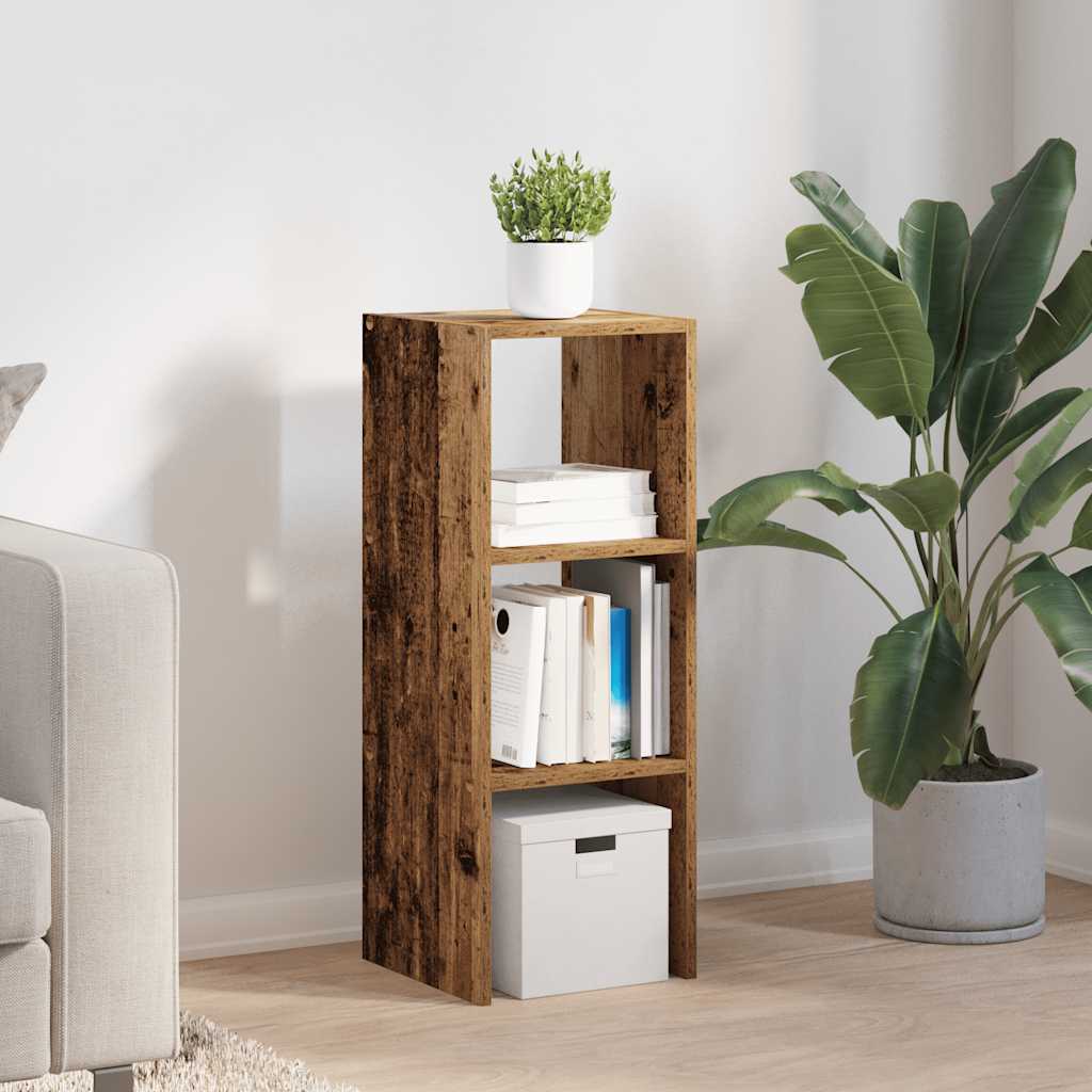 Libreria Impilabili Legno Antico 30x30x80 cm Legno Multistrato | homemem39