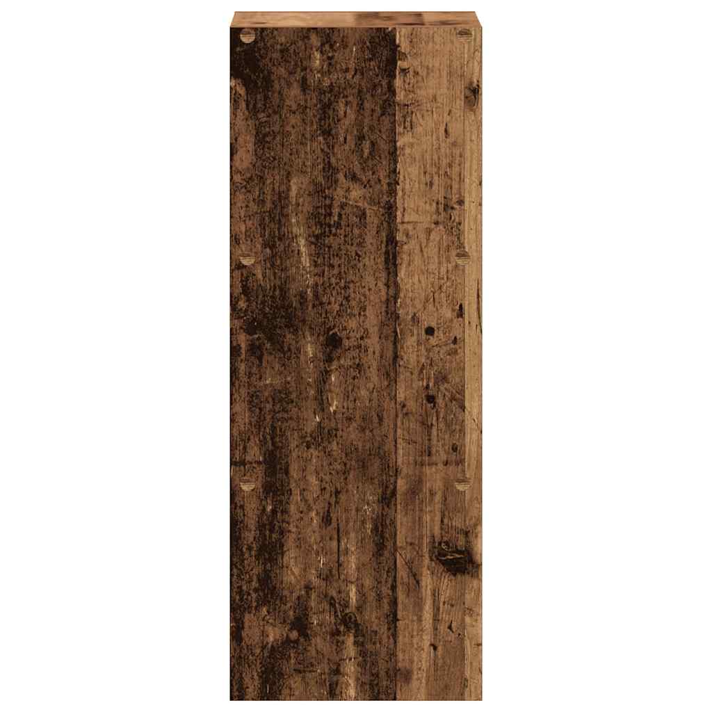 Libreria Impilabili Legno Antico 30x30x80 cm Legno Multistrato | homemem39
