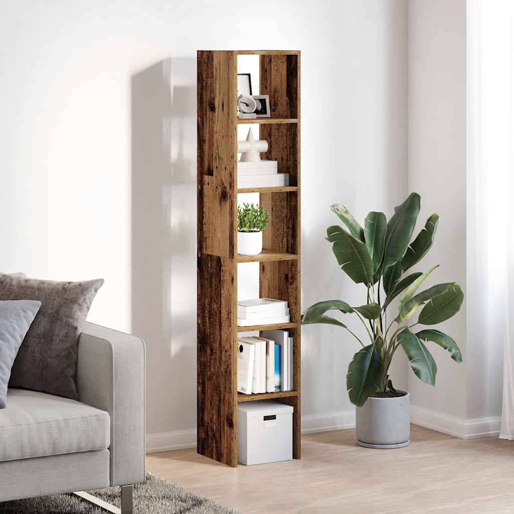 Librerie 2 pz Impilabili Legno Antico 30x30x80 cm in Truciolato