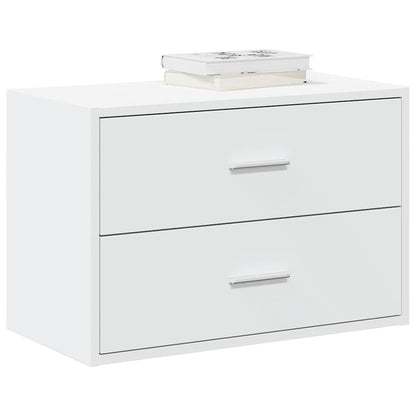 Armadio con 2 Cassetti Bianco 60x31x40 cm in Legno Multistrato