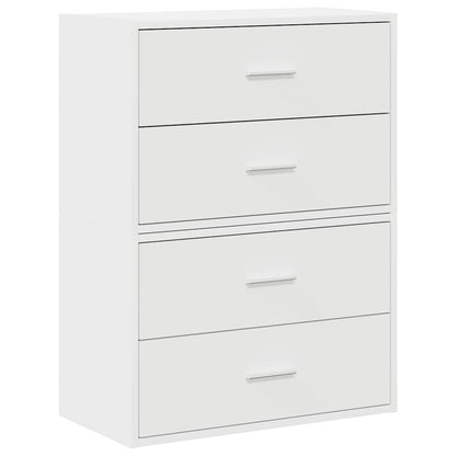 Armadi con 2 Cassetti 2 pz Bianchi 60x31x40cm Legno Multistrato - homemem39