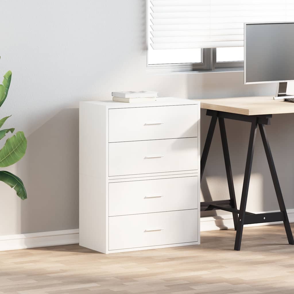 Armadi con 2 Cassetti 2 pz Bianchi 60x31x40cm Legno Multistrato - homemem39