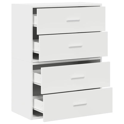 Armadi con 2 Cassetti 2 pz Bianchi 60x31x40cm Legno Multistrato - homemem39