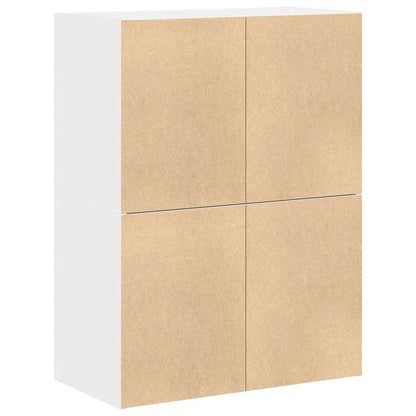 Armadi con 2 Cassetti 2 pz Bianchi 60x31x40cm Legno Multistrato - homemem39
