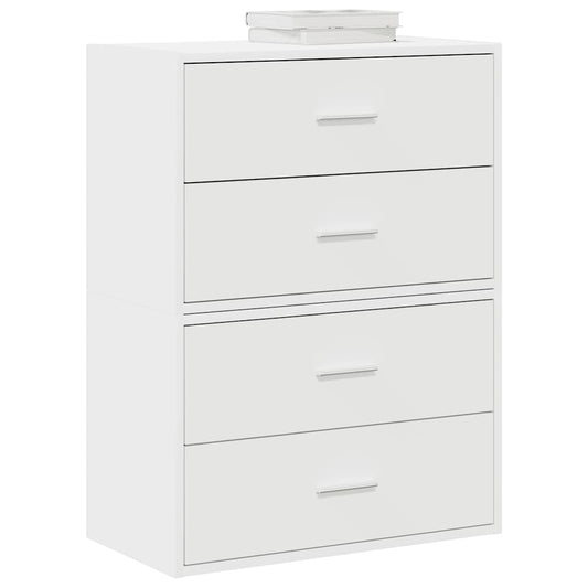 Armadi con 2 Cassetti 2 pz Bianchi 60x31x40cm Legno Multistrato - homemem39