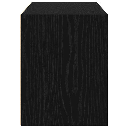Armadio con 2 Cassetti Rovere Nero 60x31x40 cm in Truciolato