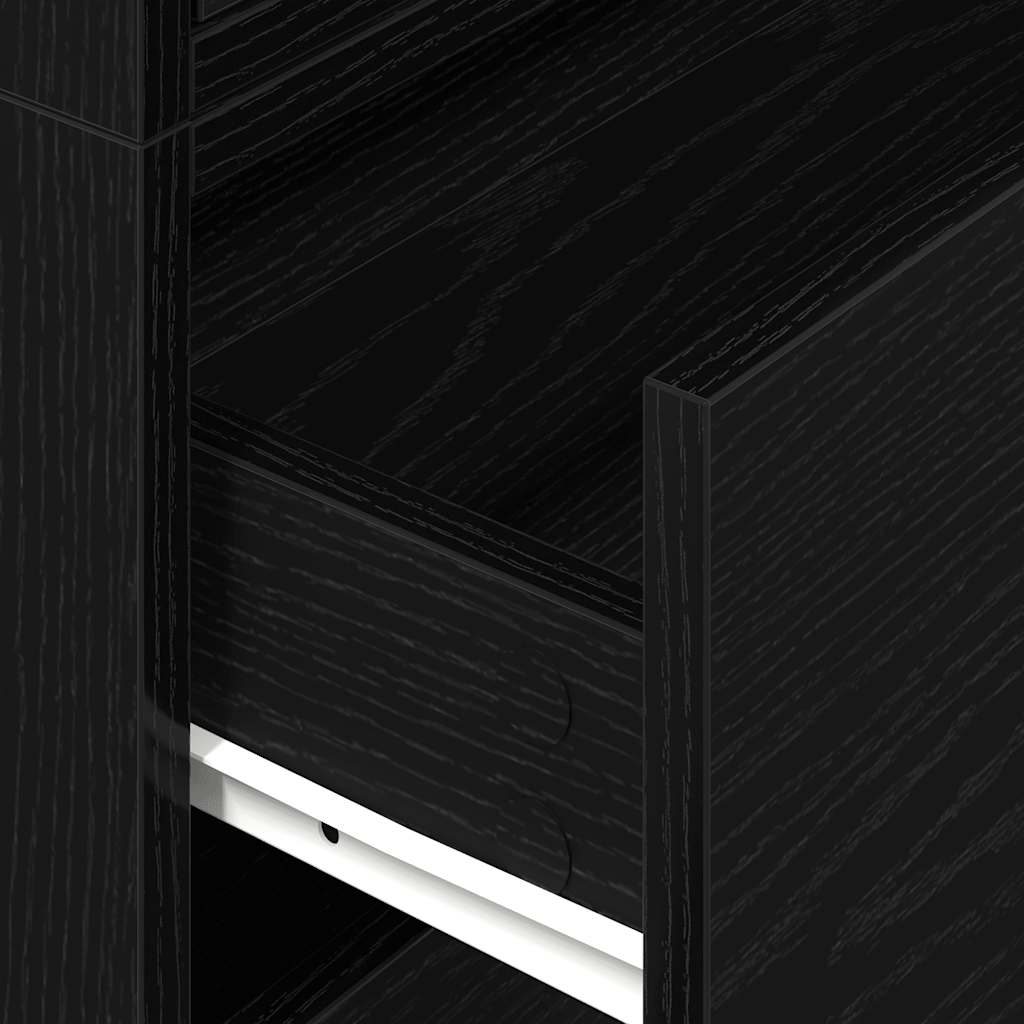 Armadi con 2 Cassetti 2 pz Rovere Nero 60x31x40 cm Truciolato - homemem39