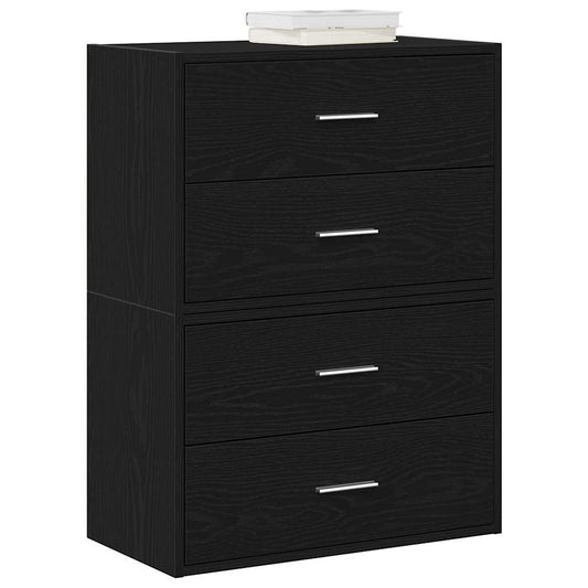 Armadi con 2 Cassetti 2 pz Rovere Nero 60x31x40 cm Truciolato - homemem39