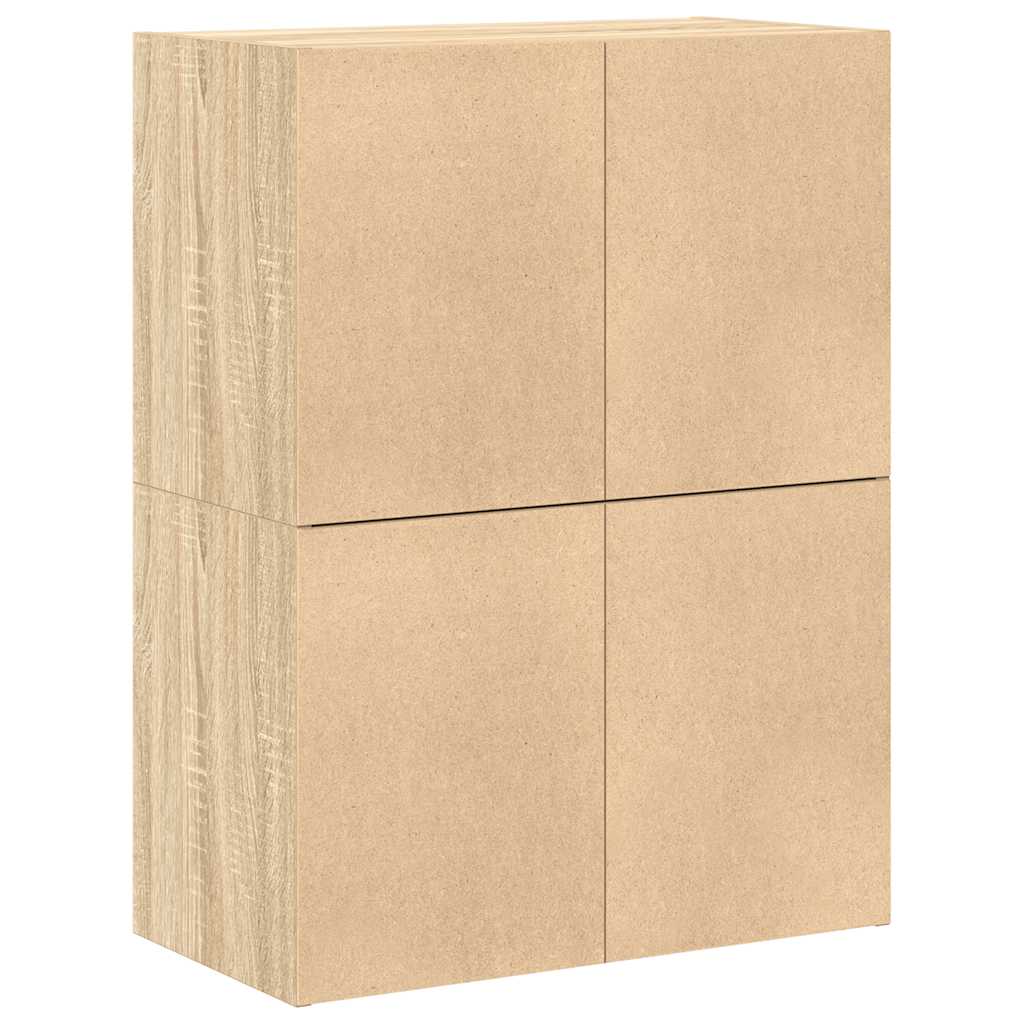 Armadi con 2 Cassetti 2 pz Rovere Sonoma 60x31x40 cm Truciolato - homemem39