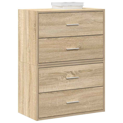Armadi con 2 Cassetti 2 pz Rovere Sonoma 60x31x40 cm Truciolato - homemem39