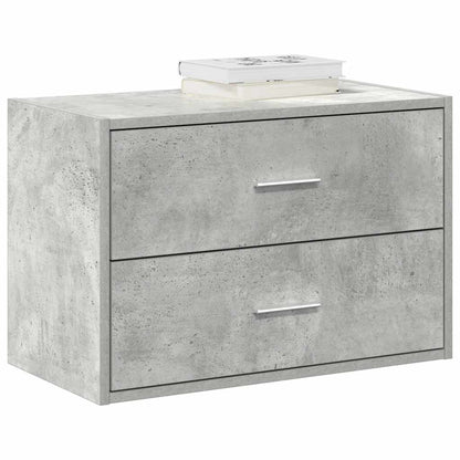 Armadio con 2 Cassetti Grigio Cemento 60x31x40 cm in Truciolato