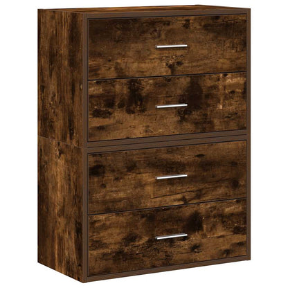 Armadi con 2 Cassetti 2 pz Rovere Fumo 60x31x40cm in Truciolato - homemem39