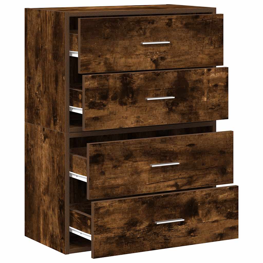 Armadi con 2 Cassetti 2 pz Rovere Fumo 60x31x40cm in Truciolato - homemem39