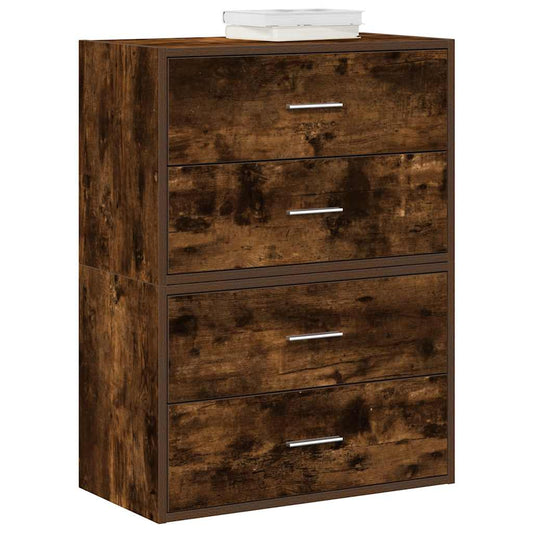 Armadi con 2 Cassetti 2 pz Rovere Fumo 60x31x40cm in Truciolato - homemem39