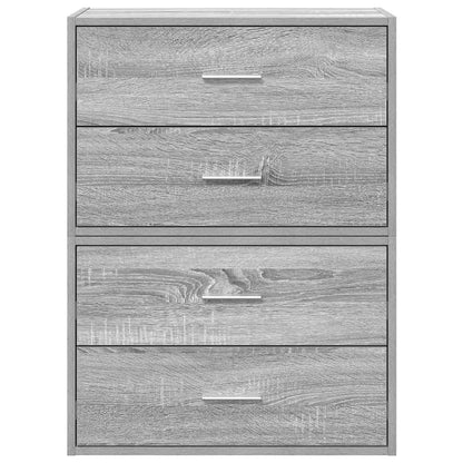 Armadi con 2 Cassetti 2 pz Grigio Sonoma 60x31x40 cm Truciolato