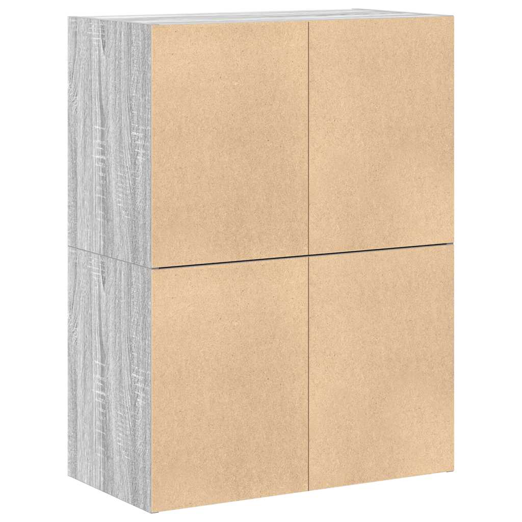 Armadi con 2 Cassetti 2 pz Grigio Sonoma 60x31x40 cm Truciolato - homemem39