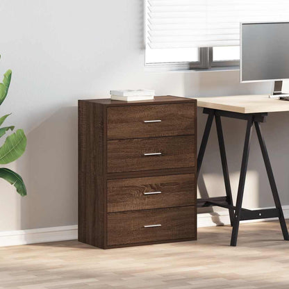 Armadi con 2 Cassetti 2 pz Rovere Marrone 60x31x40cm Truciolato - homemem39