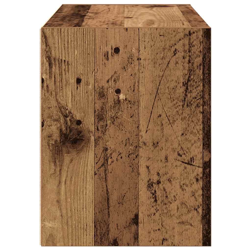 Armadio con 2 Cassetti Legno Antico 60x31x40 cm in Truciolato