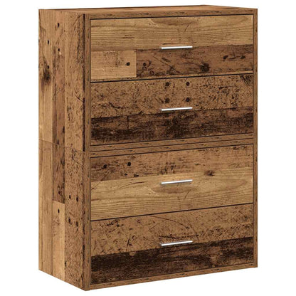 Armadi con 2 Cassetti 2 pz Legno Antico 60x31x40 cm Truciolato