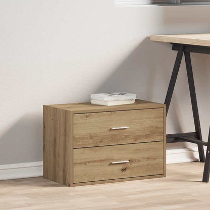 Armadio con 2 Cassetti Rovere Artigianale 60x31x40cm Truciolato