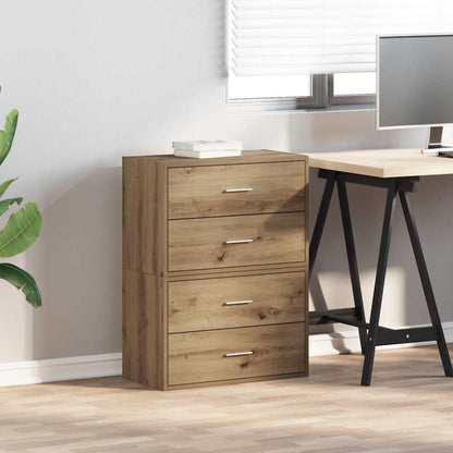 Armadi con 2 Cassetti 2 pz Rovere 60x31x40 cm in Truciolato - homemem39