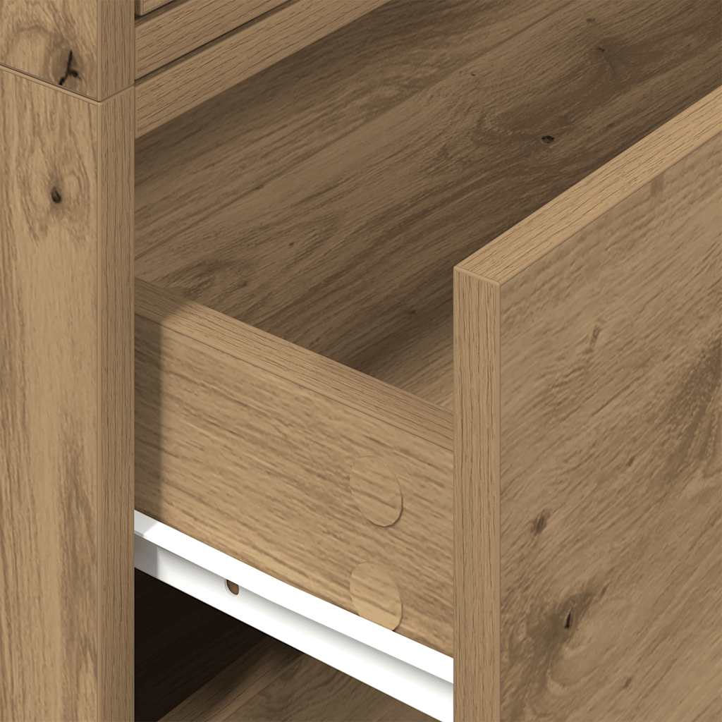 Armadi con 2 Cassetti 2 pz Rovere 60x31x40 cm in Truciolato - homemem39