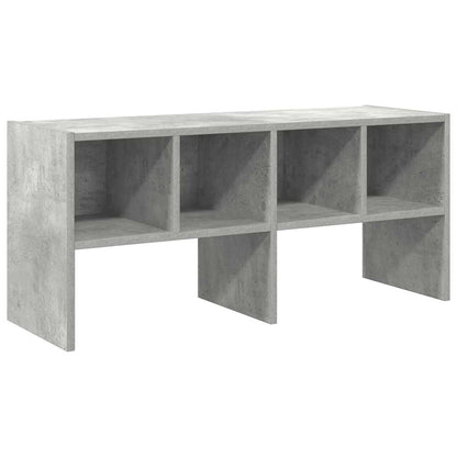 Scarpiera Impilabile Grigio Cemento 89,5x30x40 cm