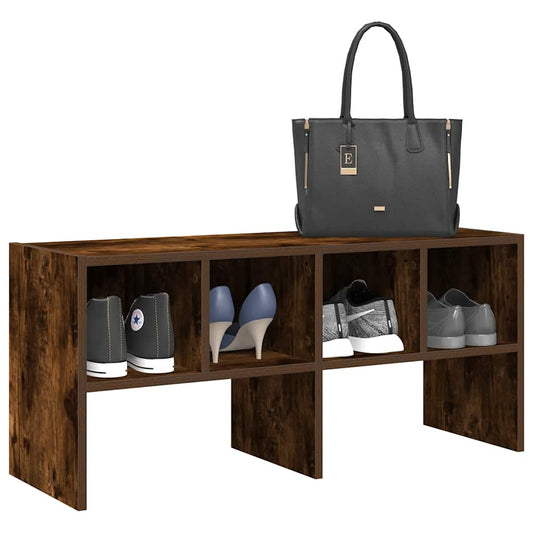 Scarpiera Impilabile Rovere Fumo 89,5x30x40 cm - homemem39