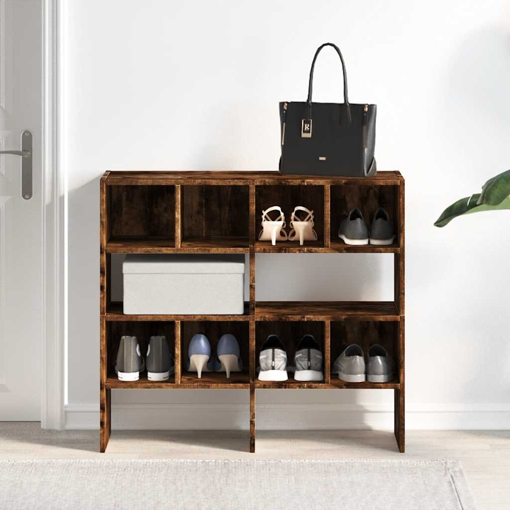 Scarpiere 2 pz Impilabili Rovere Fumo 89,5x30x40 cm | homemem39