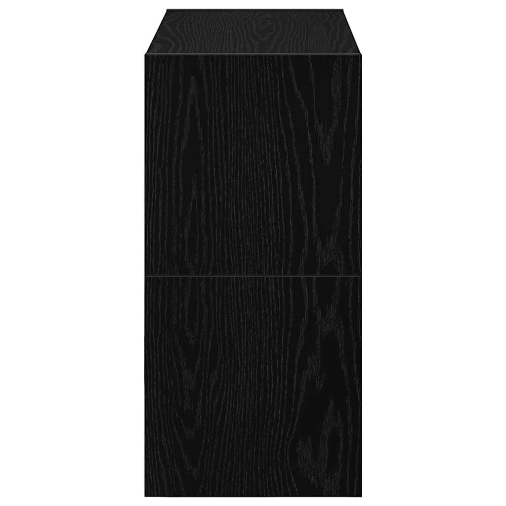 Scarpiere 2 pz Impilabili in Rovere Nero 60x30x30,5 cm - homemem39